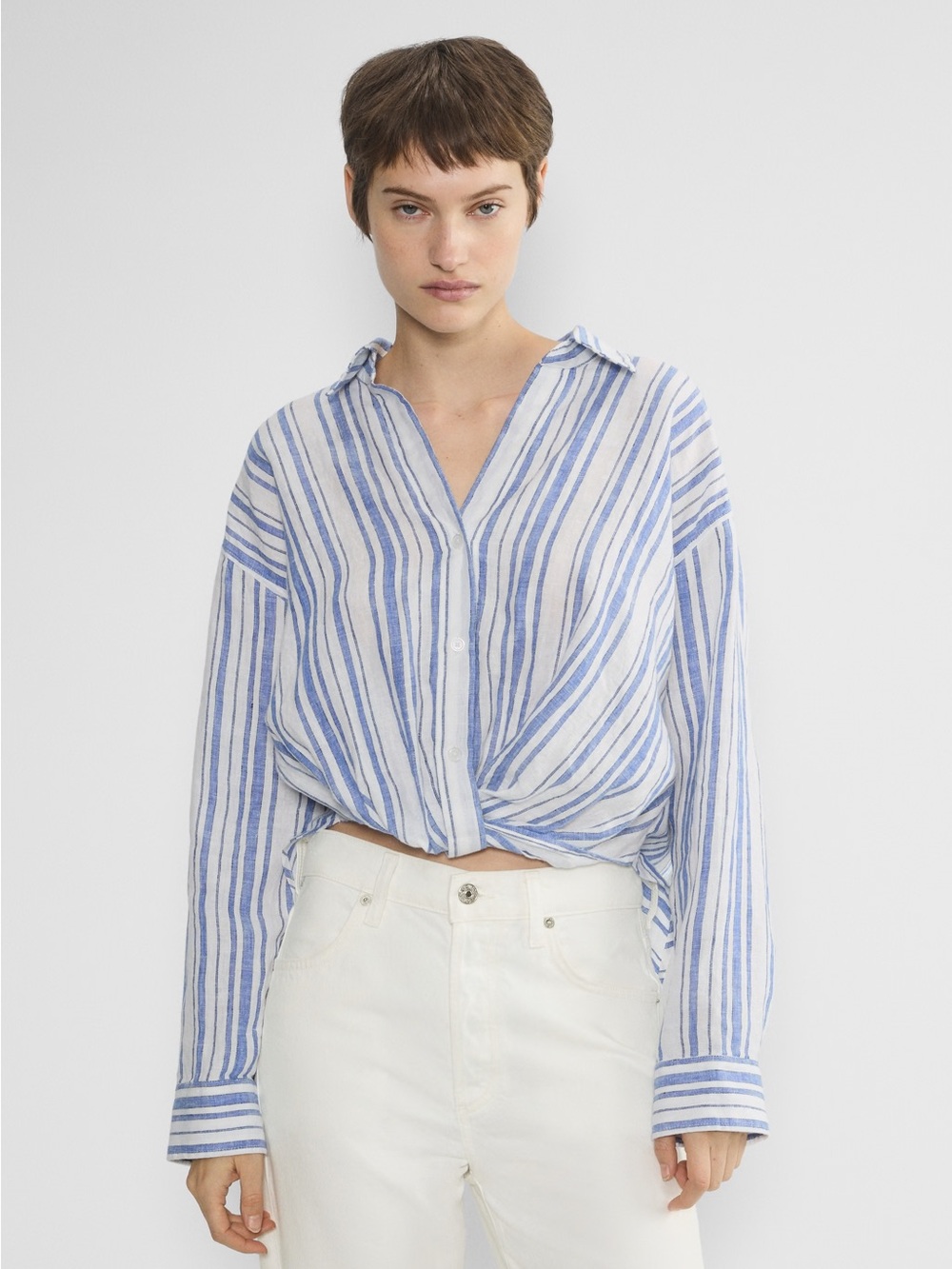Aritzia portofino linen shirt